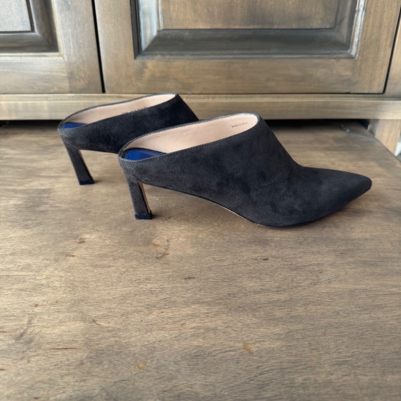 Stuart Weitzman Brown Suede Mules - Picture 2 of 7